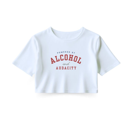 Powered by Alcohol Crop Top