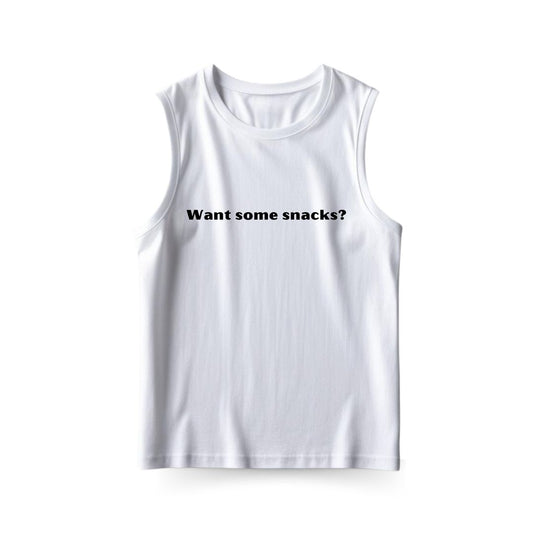 Want some snacks? Sleeveless T-shirt