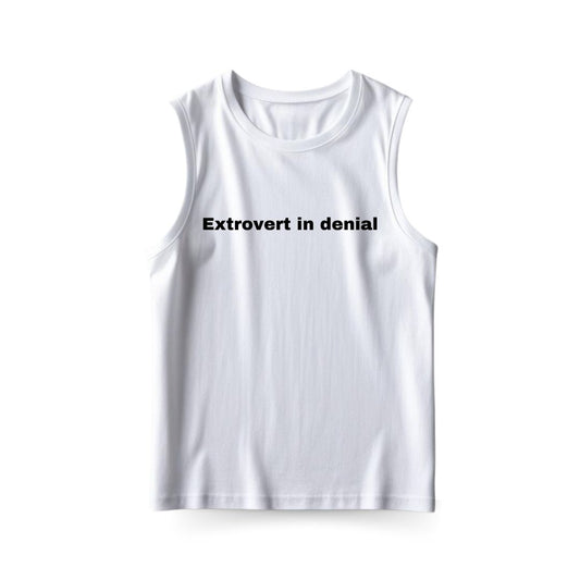 Extrovert in Denial Sleeveless T-shirt