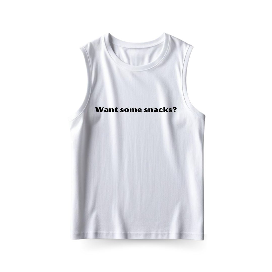 Want some snacks? Sleeveless T-shirt