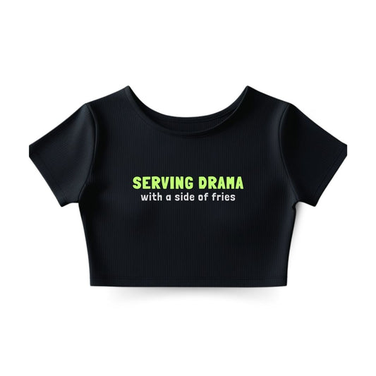 Serving Drama Crop Top