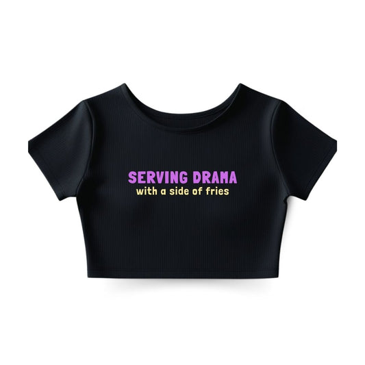 Serving Drama Crop Top