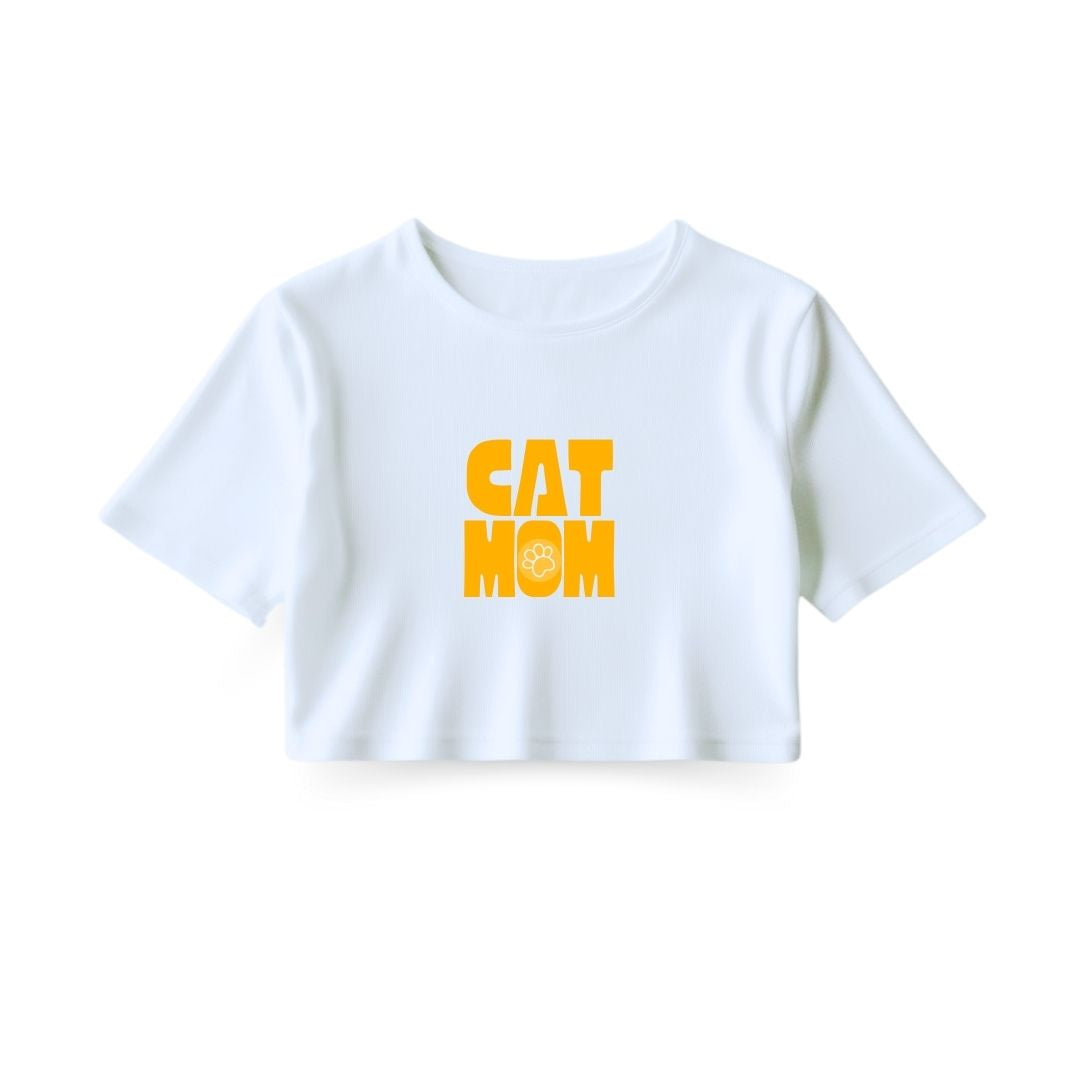Cat Mom Crop Top