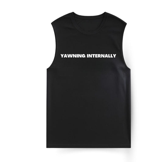 Yawning Internally Sleeveless T-shirt