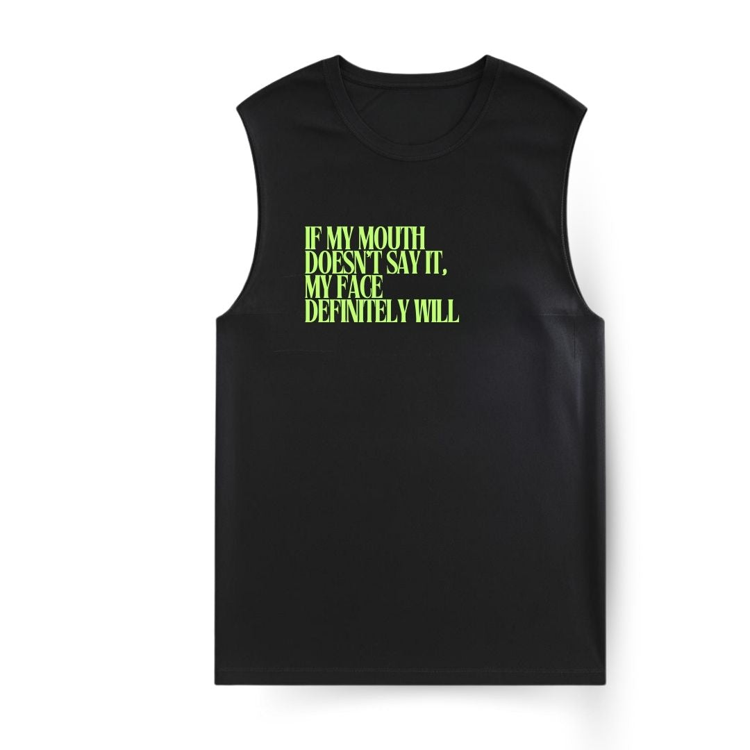 Face says it Sleeveless T-shirt