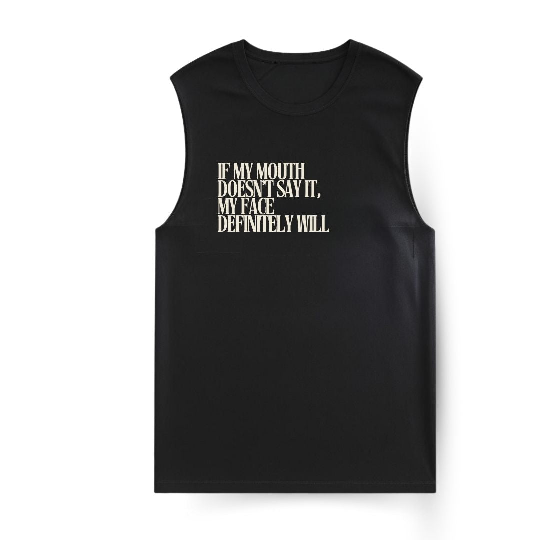 Face says it Sleeveless T-shirt