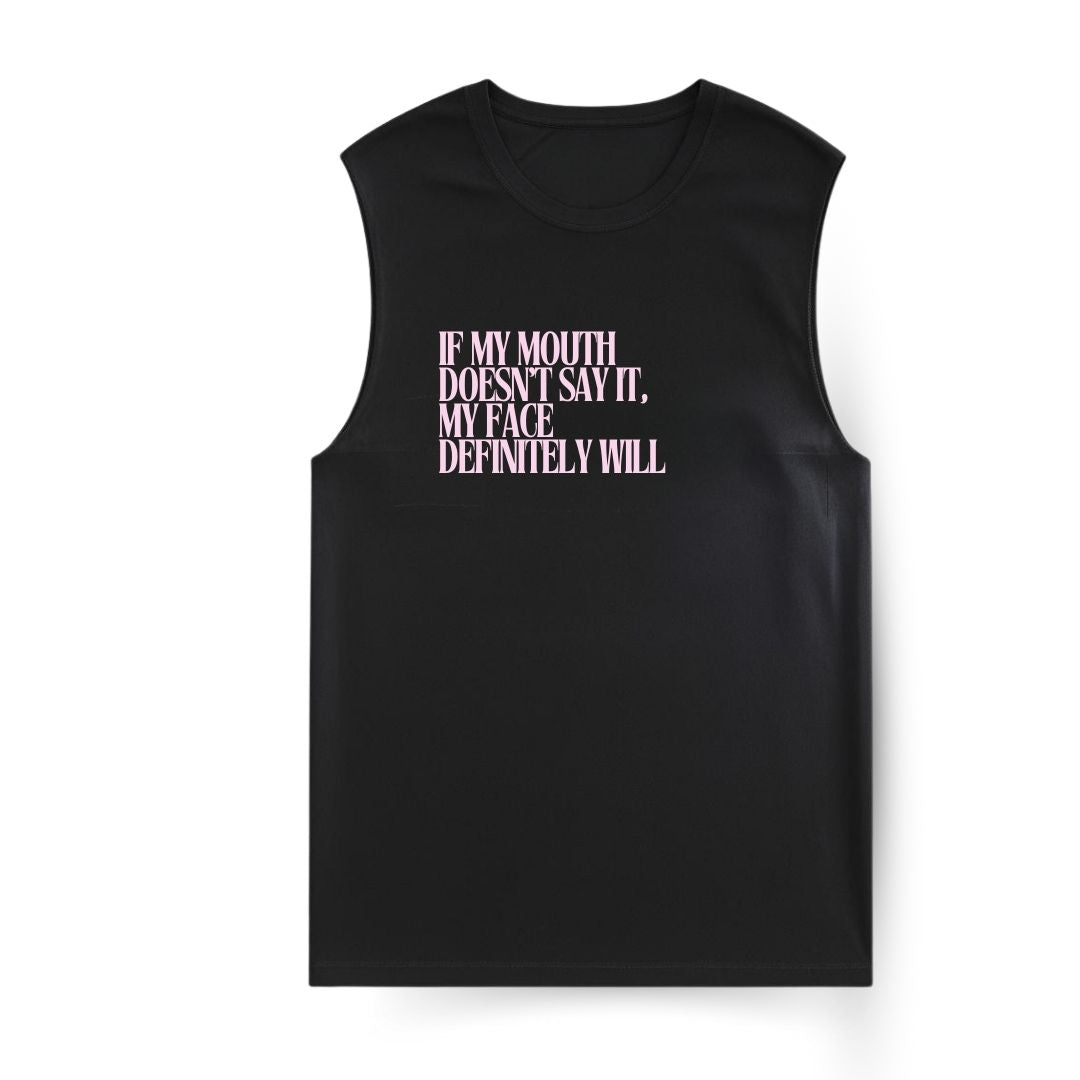 Face says it Sleeveless T-shirt